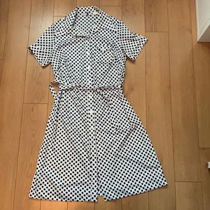 Vintage- Polka Dot Shirt Dress